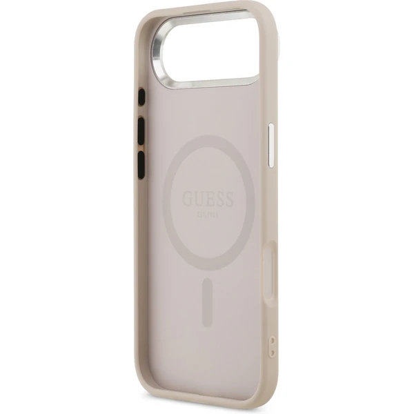 Guess PU Leather Triangle Logo MagSafe kryt iPhone Air ružový - Puzdra - Obrázok 0008a43788a0493788464e00d35c112b