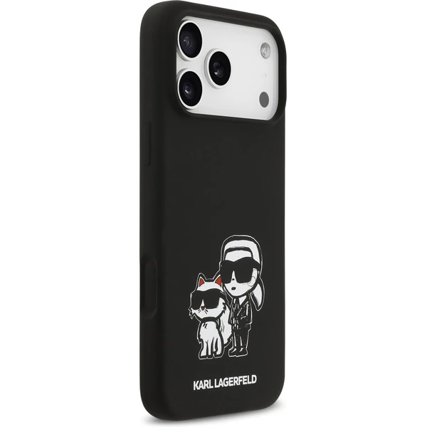 Karl Lagerfeld Liquid Silicone K&CH Sketch MagSafe kryt iPhone 17 Pro Max čierny - Puzdra - Obrázok 000d41e46f264b289d8f24e9ec1f1c03