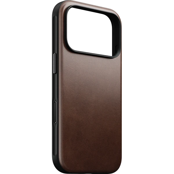 Nomad Modern Leather (Horween) MagSafe kožený kryt iPhone 17 Pro/18 Pro Rustic Brown - Puzdra - Obrázok 005927bd493c4687824d4990e91c5a87