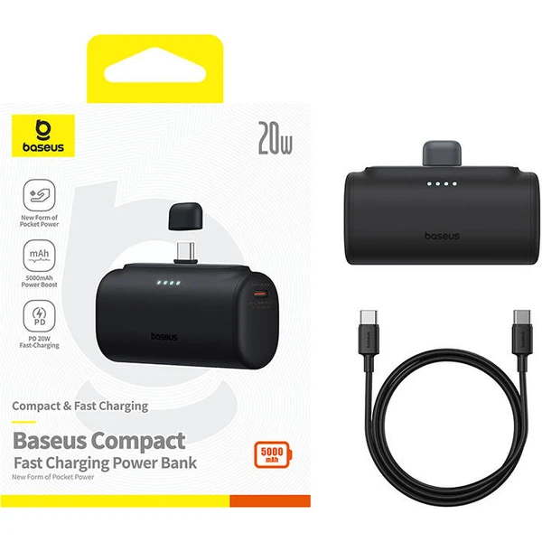 Baseus Power banka 5000mAh 20W USB-C černá - Powerbanky - Obrázok 007a5a8fc895497681f2e23c3a9bb17e