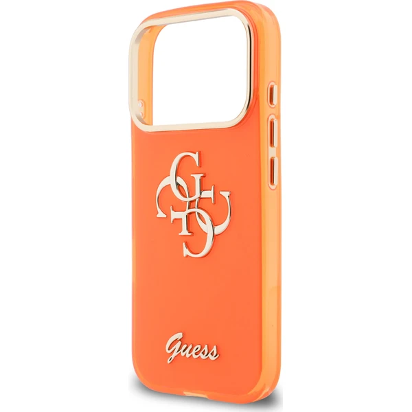Guess IML 4G Script Metal Logo kryt iPhone 17 Pro Max oranžový - Puzdra - Obrázok 0098274a6cfd4a849e12e0ed43066f29