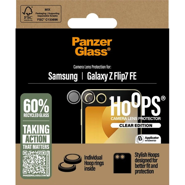 PanzerGlass® Hoops™ Samsung Galaxy Z Flip7 FE číre - Ochranné fólie a sklo - Obrázok 00RE000K01