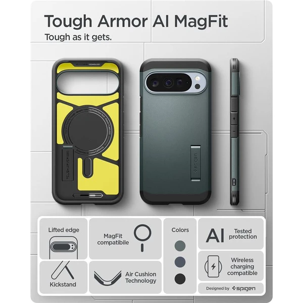 Spigen Tough Armor MagSafe kryt Google Pixel 10 Pro XL zelený - Puzdra - Obrázok 00b23b8d288f4ddba1f30b8f1781fcb0