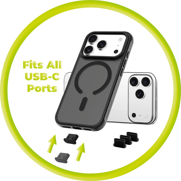 Mobile Origin USB-C Dust Plug & Cleaning Brush sada ochranných kryt a štetca čierna/priehľadná - Čistiace súpravy - Obrázok 010c2de164a04e04b52decf5201e3019