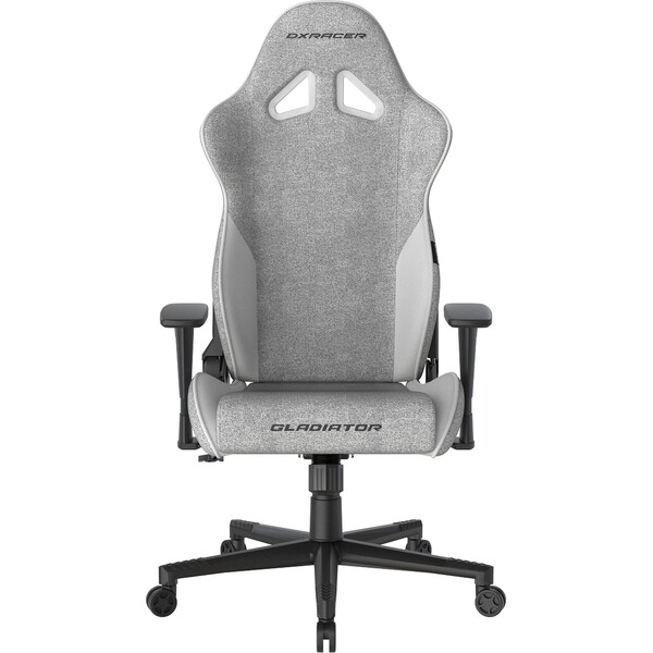 DXRacer GLADIATOR látková herná stolička šedo-biela