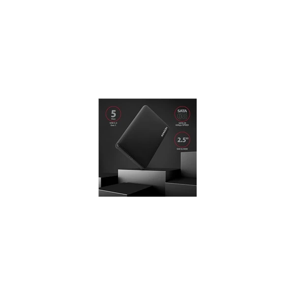 AXAGON externý box pre 2,5 SSD/HDD - USB-C 3.2 Gen 1 čierny - Externé boxy - Obrázok 0160700301