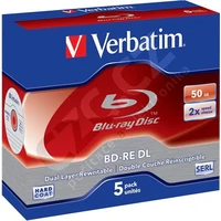 VERBATIM BD-RE DL (5 ks) Blue-Ray/Jewel/2x/50GB - Optické disky