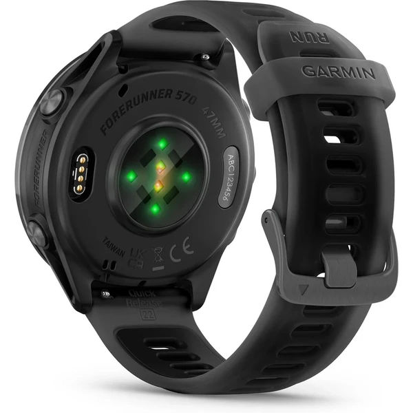 Garmin Forerunner 570 47 mm tmavo šedá hliníková luneta s čiernym polopriehľadným remienkom - Inteligentné hodinky - Obrázok 01LG000J01