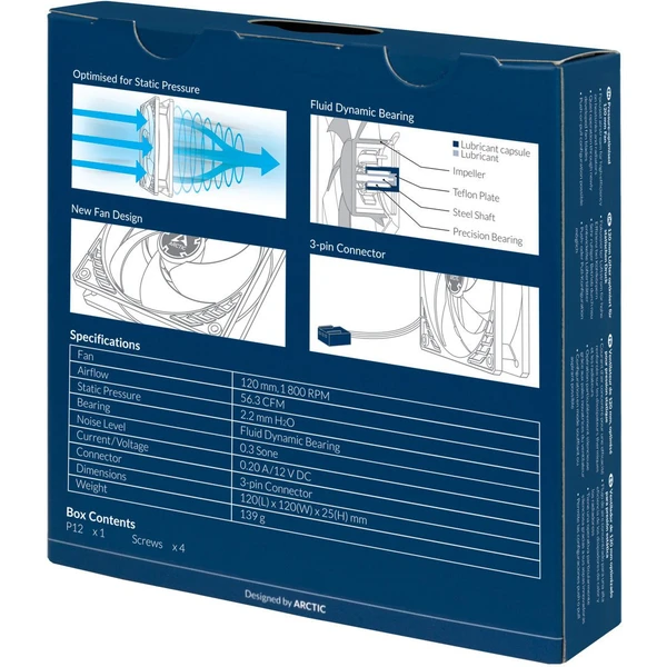 Arctic P12 - Ventilátory pre PC - Obrázok 01SR600301