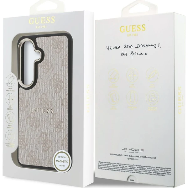 Guess PU Leather 4G zlatý kovový magnetický kryt Samsung Galaxy S26 ružový - Puzdra - Obrázok 01b190b500164e2db6cf6aae1ab1c0f1