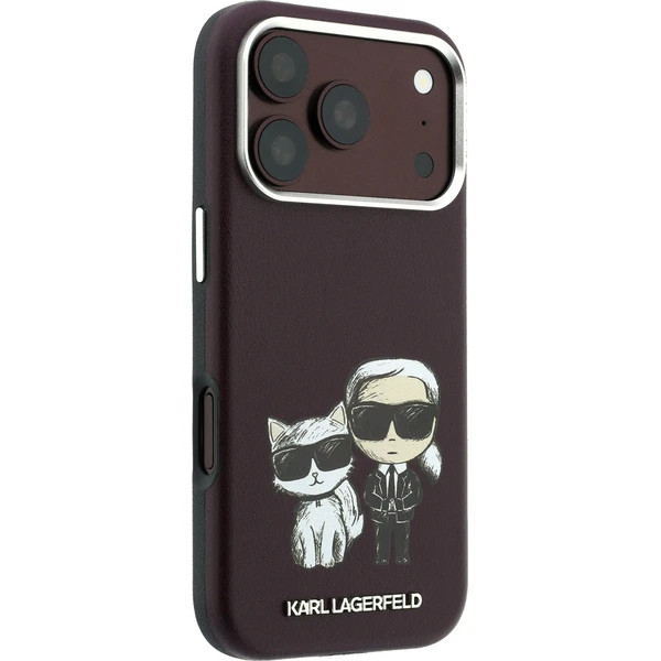 Karl Lagerfeld PU Semi Wrap Smooth Sketch Bodies Magsafe kryt iPhone 18 Pro vínový - Puzdra - Obrázok 01c0d0e7ab7d4651b4a53e48a7103d1f