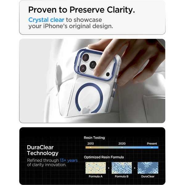 Spigen Ultra Hybrid Optik S MagSafe kryt iPhone 18 Pro Max/17 Pro Max clear deep blue - Puzdra - Obrázok 01c7786614444a88ba1e9130da4e3a5e
