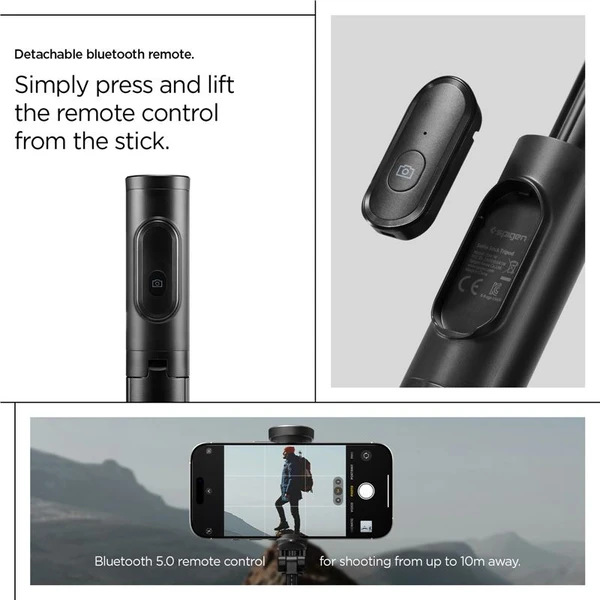 Spigen Tripod Selfie Stick Auto-Open držiak na selfie čierny - Držiaky - Obrázok 01eada3b98fd4819854c530ae416a02a