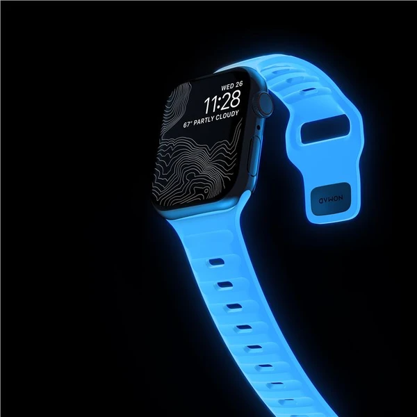Nomad Sport Strap S/M remienok pre Apple Watch 42/41/40/38mm Ice Blue Glow - Remienky - Obrázok 01f1d9efed4a4d6b923a58080cb86bde