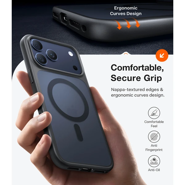 Torras Guardian MagSafe kryt iPhone 17 Pro Max čierny - Puzdra - Obrázok 0225cfec755e43d68d5c16493ffe7a59