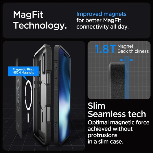 Spigen Core Armor MagSafe kryt iPhone 16 Pro matte black - Puzdra - Obrázok 024a5bf2176443a4b5f701f6dd4a7c31