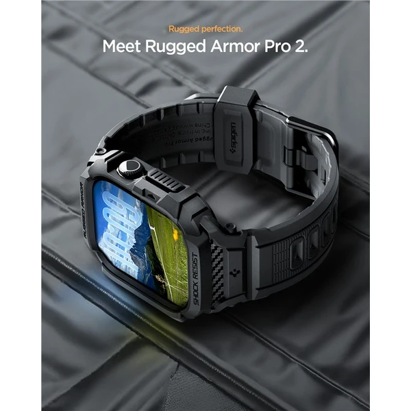 Spigen Rugged Armor Pro 2 puzdro Apple Watch 11 (46mm) matte black - Puzdra - Obrázok 0259057782264eb88f3c1e2c5a0f8c50