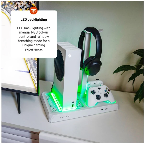 FIXED nabíjacia stanica pre Xbox Series X/S s odvetrávaním, biela - Nabíjačky - Obrázok 027070a4402044de9480cead2e08be96