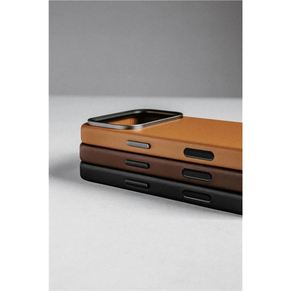 Nomad Traditional Leather Case MagSafe kožený kryt iPhone 17 Pro Max Brown - Puzdra - Obrázok 027bfe2017da47fb87baaaf6bc7d177b