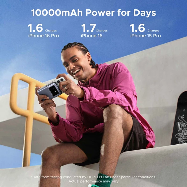 UGREEN Uno MagSafe/Qi2 Powerbanka so stojanom, 10000 mAh, 20W, tmavo šedá - Powerbanky - Obrázok 02865fda75da402ca96d9402b8dc42cf