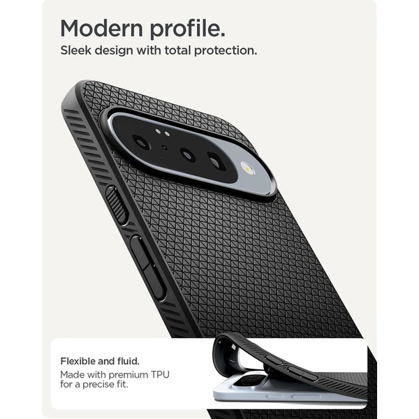 Spigen Liquid Air kryt Google Pixel 10/10 Pro matne čierny - Puzdra - Obrázok 028b8a948f064ec597e5c05e1f34cc6b
