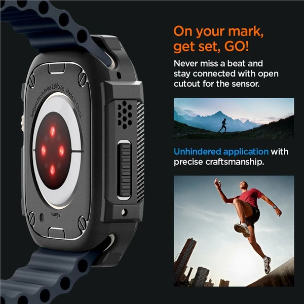 Spigen Rugged Armor kryt Apple Watch Ultra 3/2/1 (49mm) čierny - Puzdra - Obrázok 0293d3db9cd14a3b89312fb7e280e2a9
