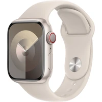 Apple Watch Series 9 Cellular 41mm Hviezdne biely hliník s hviezdne bielym športovým remienkom M/L - Inteligentné hodinky