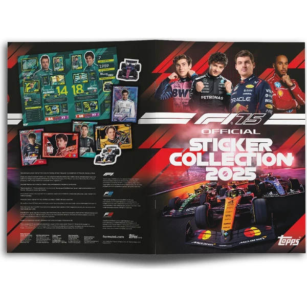 Samolepky Topps F1 2025 Special Anniversary Edition - Zberateľský Album + Samolepky - Zberateľské karty a nálepky - Obrázok 02DN000K01