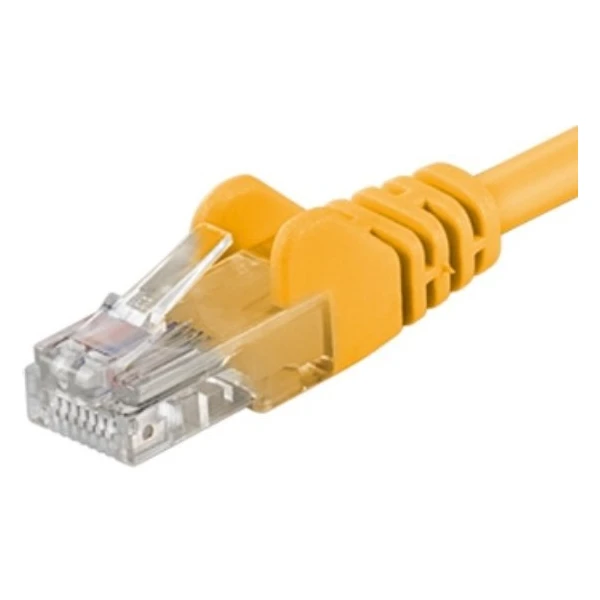 PremiumCord RJ45/RJ45 Cat5e UTP patch kábel 2m žltý - Káble a redukcie - Hlavný obrázok