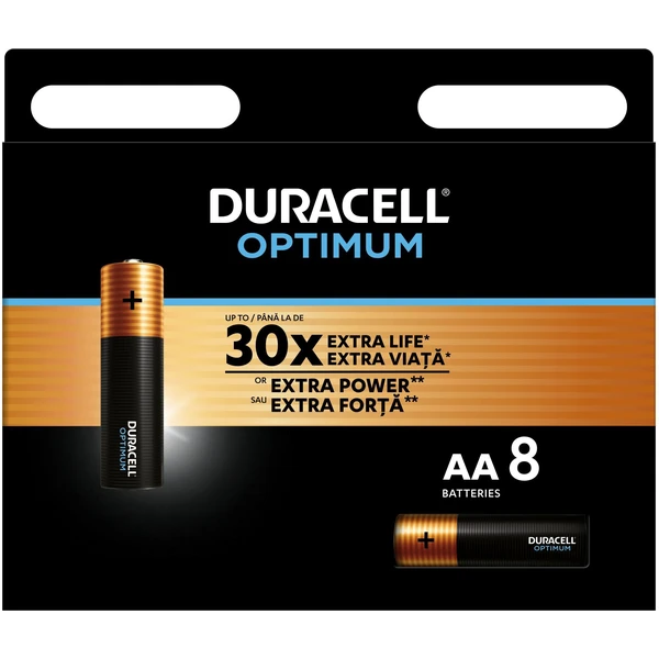 Duracell Optimum alkalická batéria AA 1500 8 ks - Batérie - Hlavný obrázok