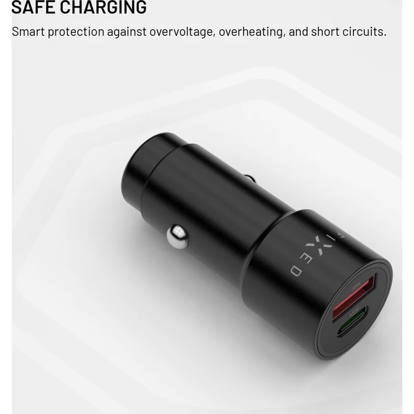 FIXED (63W) autonabíječka s USB-C/USB-A, PD 3.0, černá - Nabíjačky - Obrázok 02b519a710174e699a58c6411f7546bc