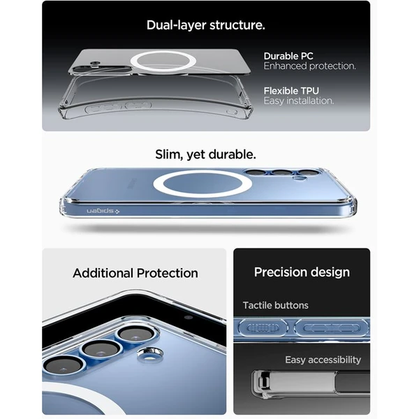Spigen Ultra Hybrid MagSafe kryt Samsung Galaxy S25 biely - Puzdra - Obrázok 02d5eea2e26d4b2694d12a45811d9245