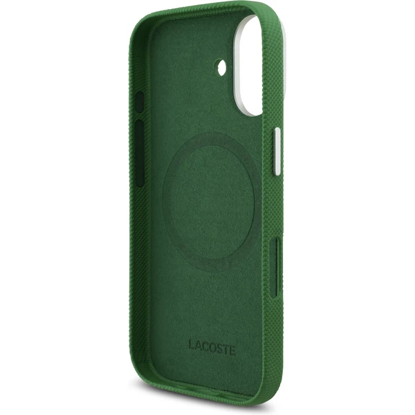 Lacoste Iconic Petit Pique Metal MagSafe kryt iPhone 17 zelený - Puzdra - Obrázok 02ecbb1a6ece474aa8ec9f39602c0fe8