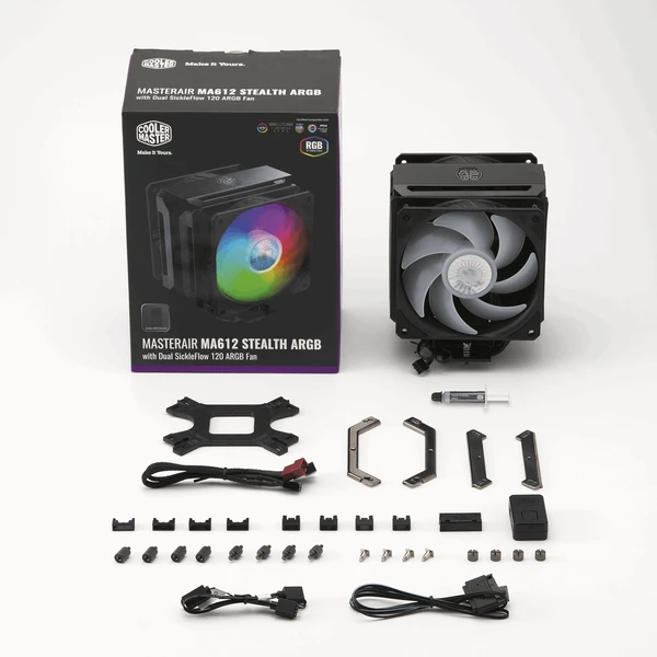 Cooler Master MasterAir MA612 Stealth ARGB - Chladiče - Obrázok 0302000K01
