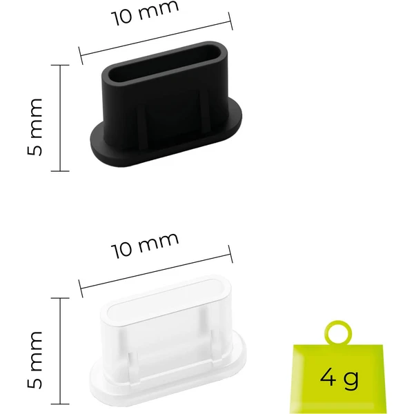 Mobile Origin USB-C Dust Plug & Cleaning Brush sada ochranných kryt a štetca čierna/priehľadná - Čistiace súpravy - Obrázok 03140752ea0c4af9b501bc5fc0c6a45e