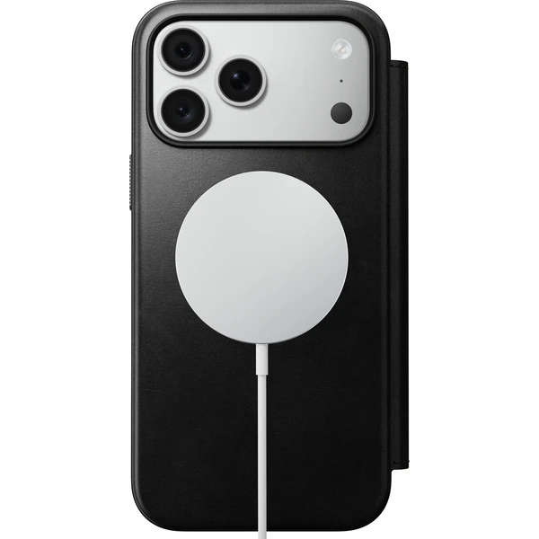 Nomad Modern Leather Folio (Horween) MagSafe kožené puzdro iPhone 17 Pro Max/18 Pro Max Black - Puzdra - Obrázok 0315829a74ec4752ab005233e701e4b0