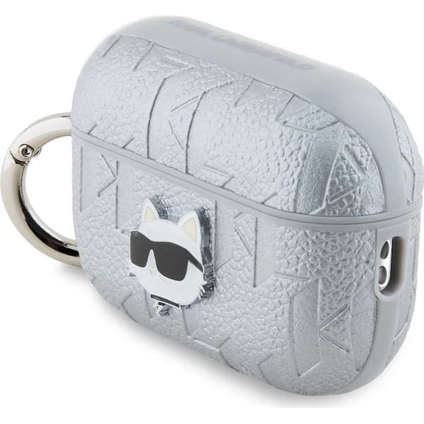 Karl Lagerfeld PU Embossed Choupette Head puzdro AirPods Pro 2 strieborné - Puzdra - Obrázok 032917a4b88d4f3f935a6d9e38750bba