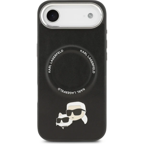 Karl Lagerfeld PU Karl and Choupette Heads Pins MagSafe kryt iPhone Air čierny - Puzdra - Obrázok 0341bfc565dc462bbea5a7cafc108686