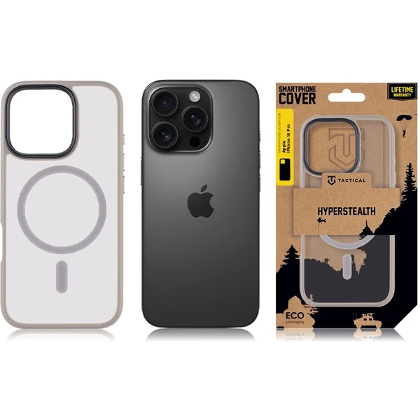 Tactical MagForce Hyperstealth Kryt pre iPhone 16 Pro Light Grey - Puzdra - Obrázok 03580a641c4f4a9880ab5333bcc7314d
