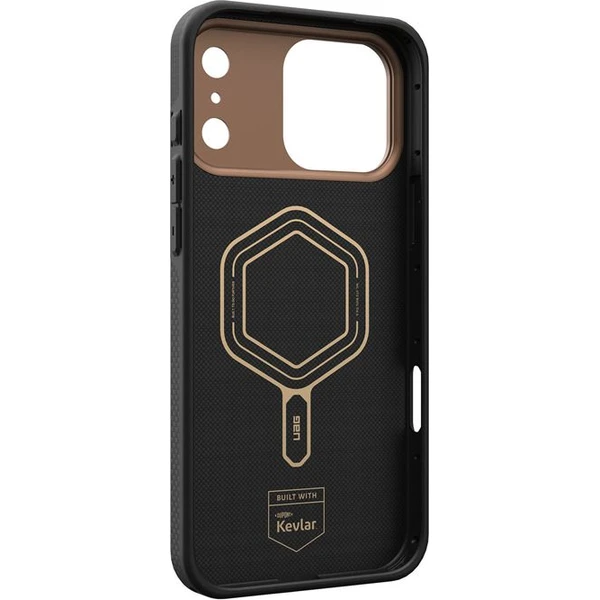 UAG Fibr Armr MagSafe kryt iPhone 17 Pro Max kevlar čierny/bronzový - Puzdra - Obrázok 038dcf58587a437590651135dcf06a67