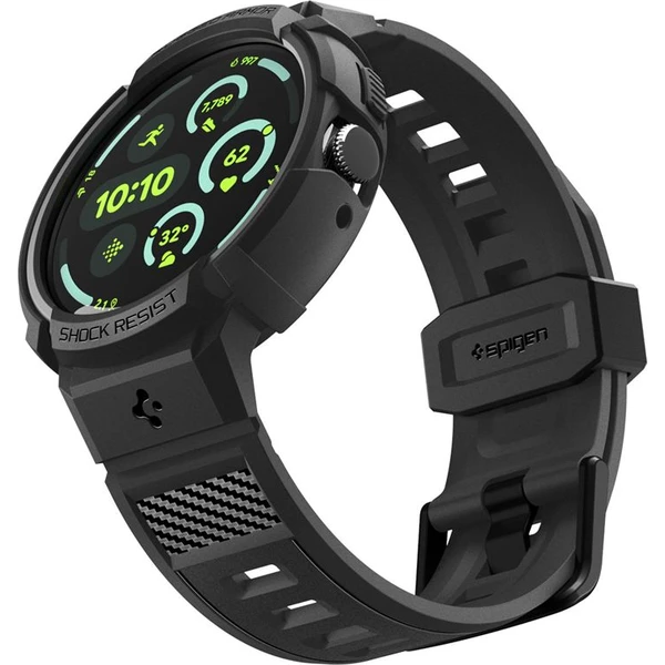 Spigen Rugged Armor Pro + Stand, matná čierna - Google Pixel Watch 5/4 45mm - Puzdra - Obrázok 03922880d9c145aea834f42a2cc52c70