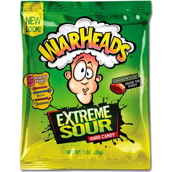 Kyslé cmúľacie cukríky Warheads - Ovocné príchute 28 g - Cukrovinky - Hlavný obrázok
