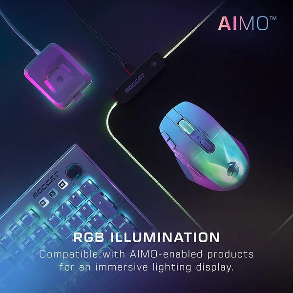Turtle Beach KONE XP Air bezdrôtová herná myš biela + RGB nabíjacia stanica Rapid (Bundle) - Myši - Obrázok 03MI000K01