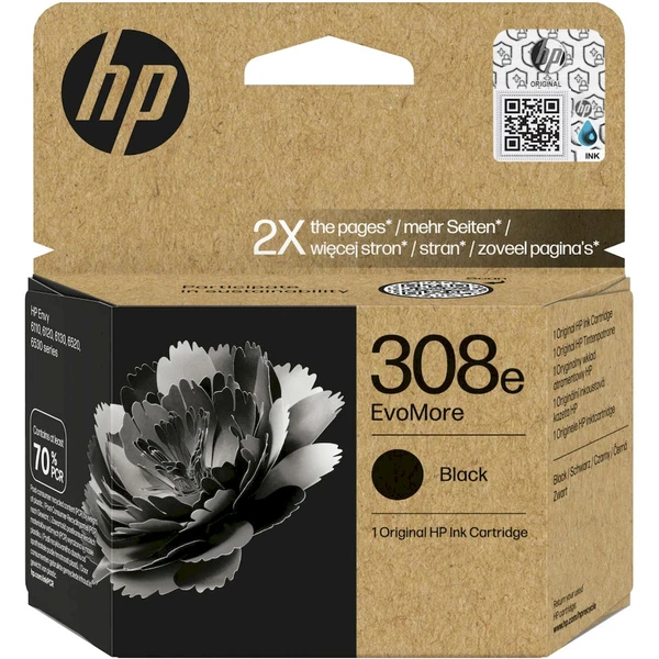 HP 7FP22UE č. 308e EvoMore čierna originálna - Cartridge - Hlavný obrázok