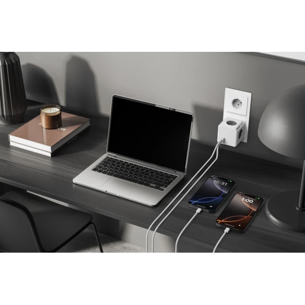 CubeNest PowerCube Original USB PD 35W, 2x USB-C, sivá - Zásuvky - Obrázok 03UD000O01