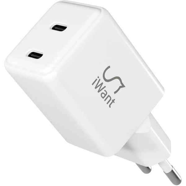 iWant 35W GaN sieťová nabíjačka biela - Nabíjačky - Hlavný obrázok