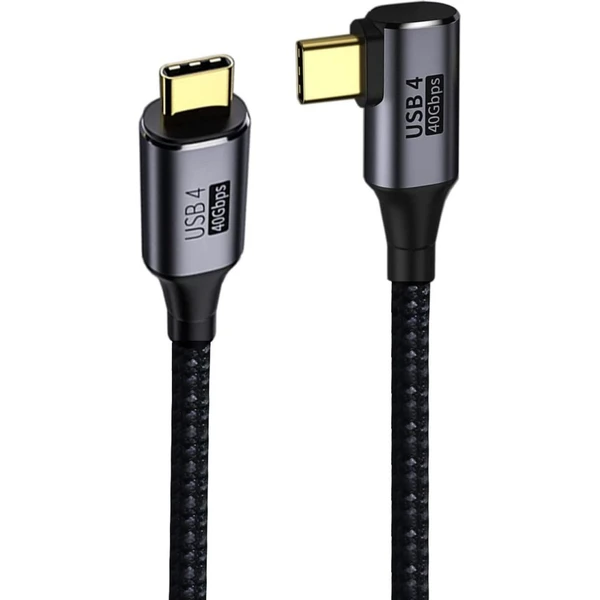PremiumCord USB4 40Gbps 8K@60Hz 240W Thunderbolt 3 zahnutý kábel 1,2m - Káble a redukcie - Obrázok 03cc9bd3f5154953bfb241c3d74c09fb