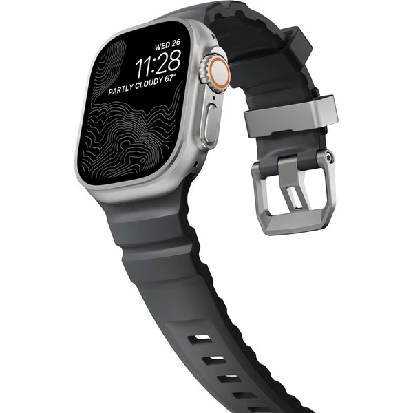 Nomad Rocky Point Band remienok Apple Watch 49/45/44/42mm strieborný/tmavo šedý - Remienky - Obrázok 03cce185ddb040e8b2e084b7d7b52422