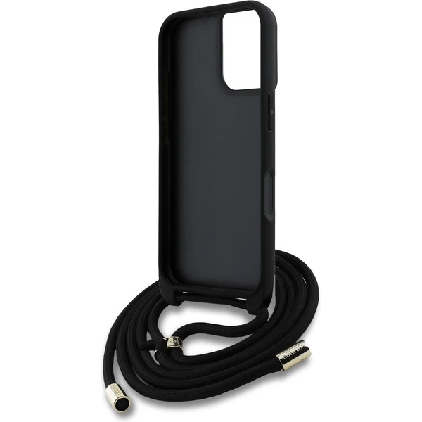 Guess PU 4G Metal Logo Crossbody popruh kryt iPhone 16 hnedý - Puzdra - Obrázok 03cd5ec638bb4930b2228d07202b48a5