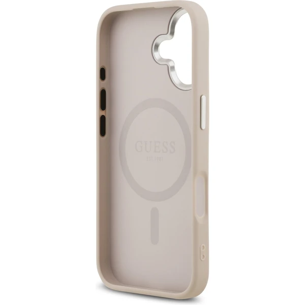 Guess PU Leather Triangle Logo MagSafe kryt iPhone 17 ružový - Puzdra - Obrázok 03cdd043f2054a9daf0e6b344030e2e0